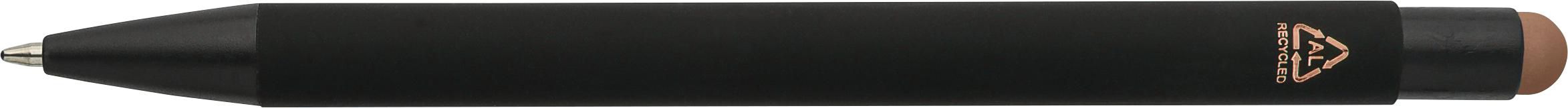 Recycled aluminium rubberized ballpen Formentera