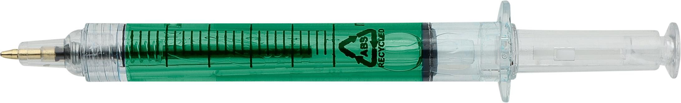 Recycled ABS syringe shaped ballpen Dr. David