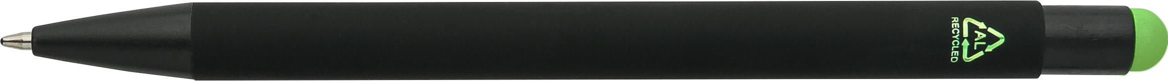 Recycled aluminium rubberized ballpen Formentera