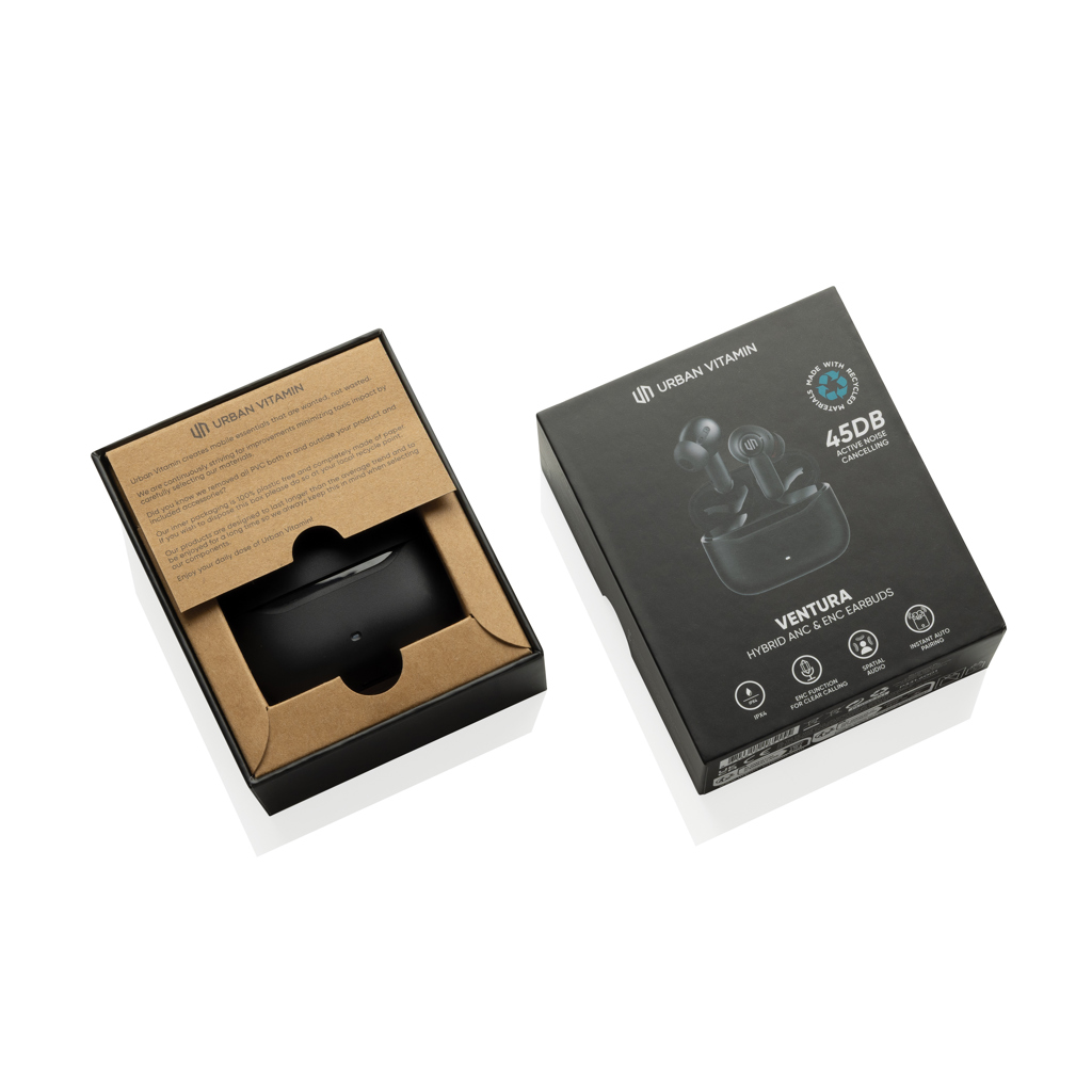 Auriculares híbridos ANC y ENC Urban Vitamin Ventura RCS