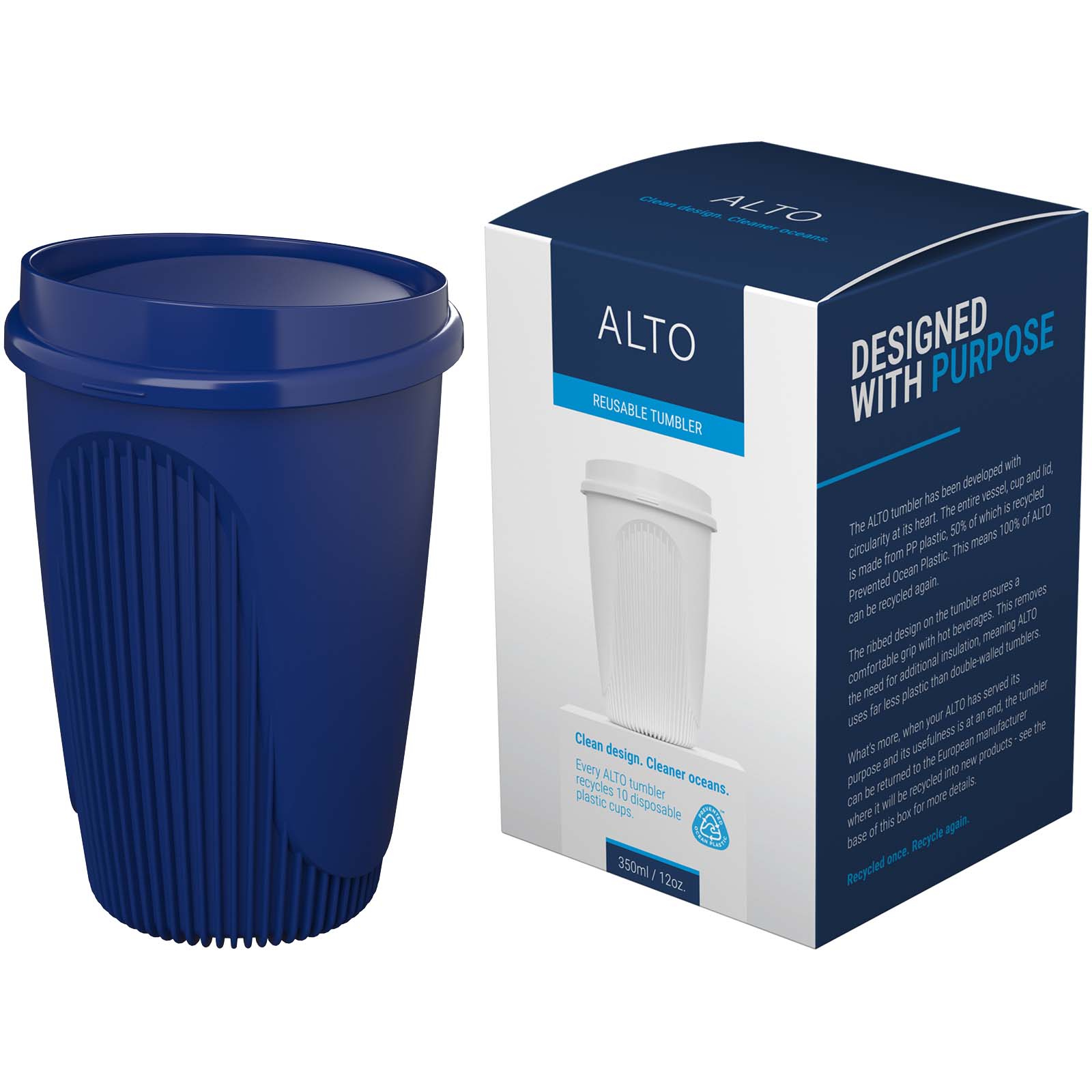 350ml glass with lid Alto POP