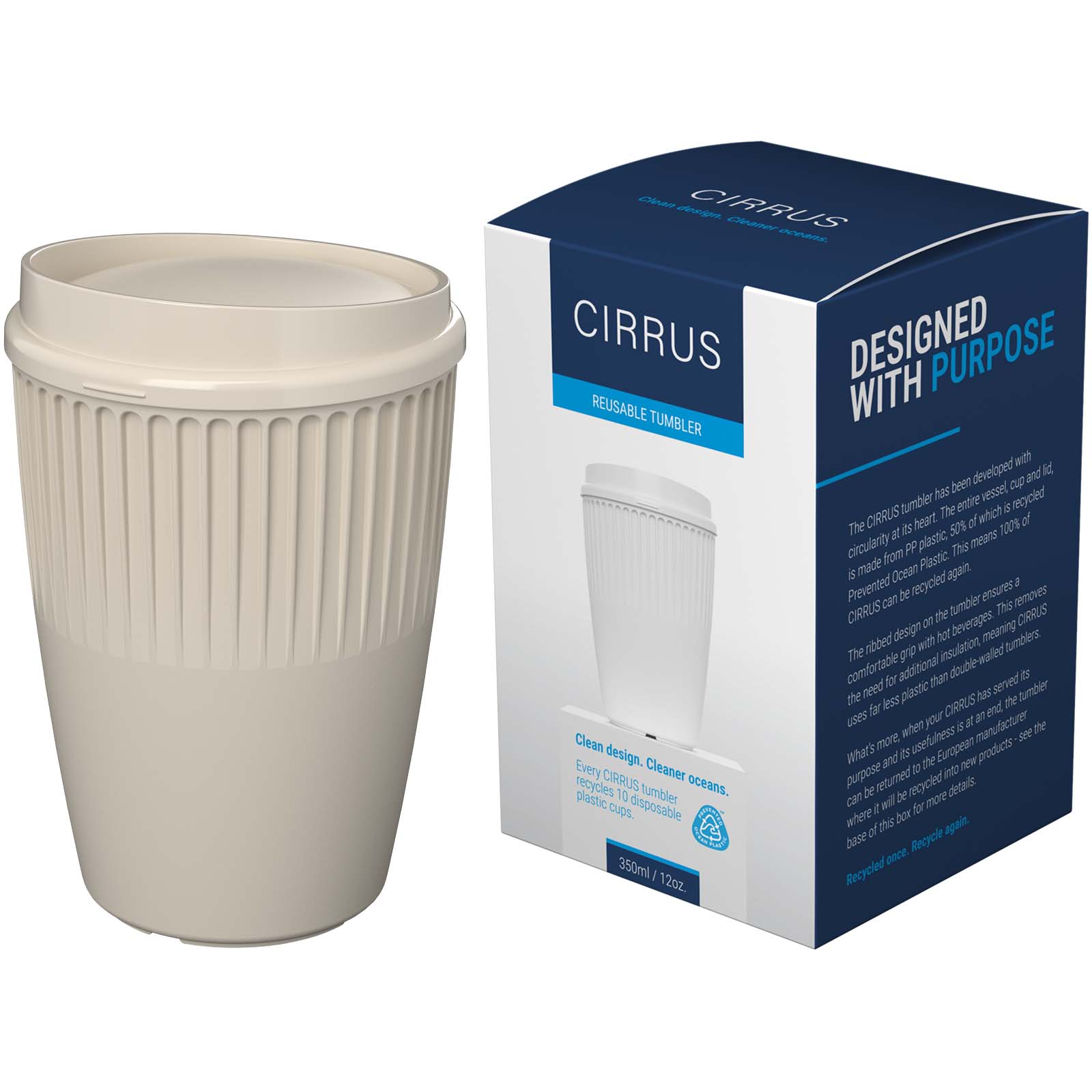 Vaso de 350 ml con tapa Cirrus POP