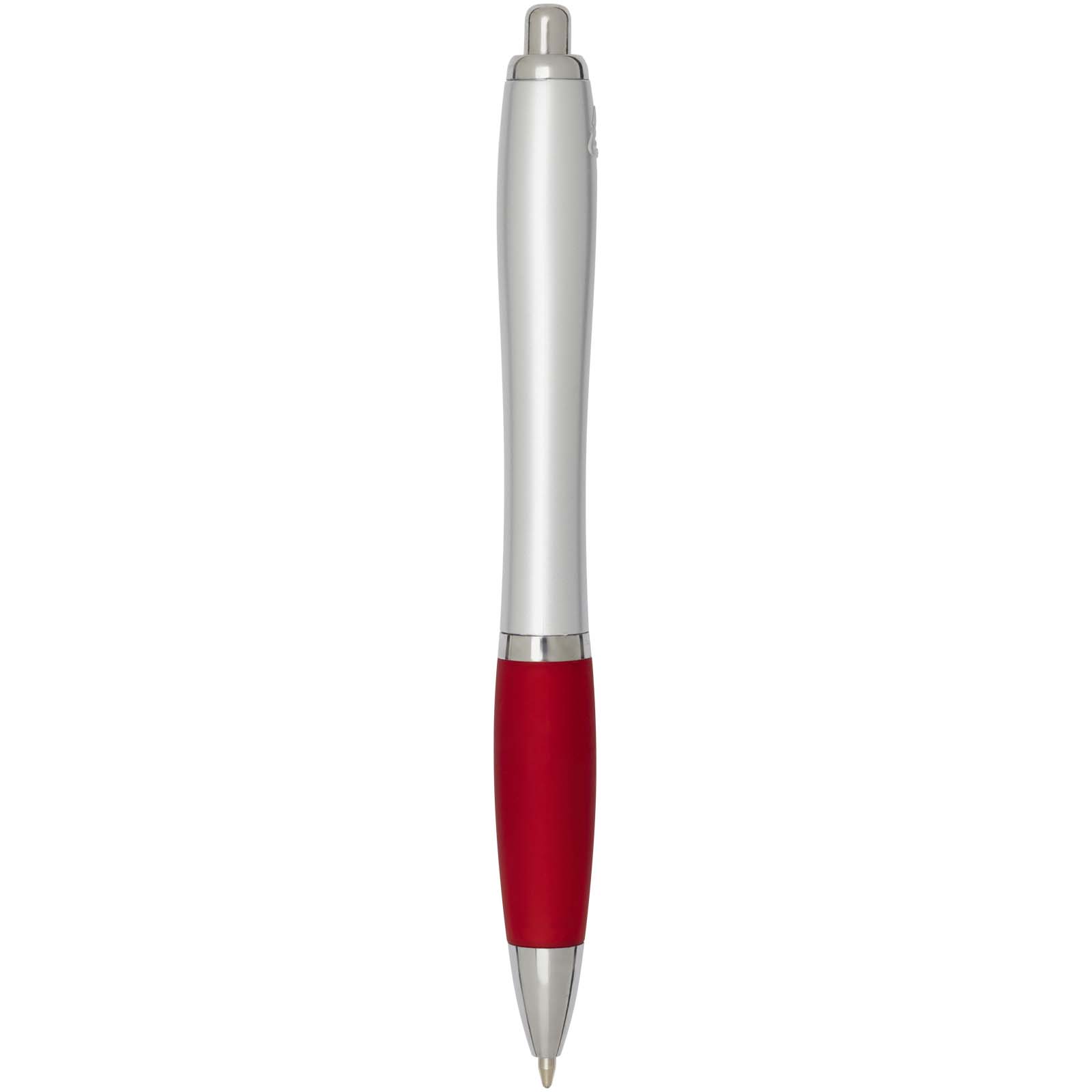 Nash RCS recycled plastic ballpoint pen with silver barrel and coloured grip (black ink)