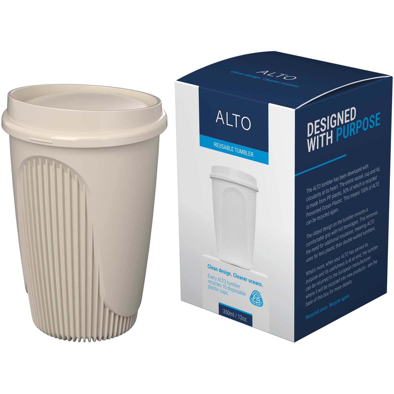 350ml glass with lid Alto POP
