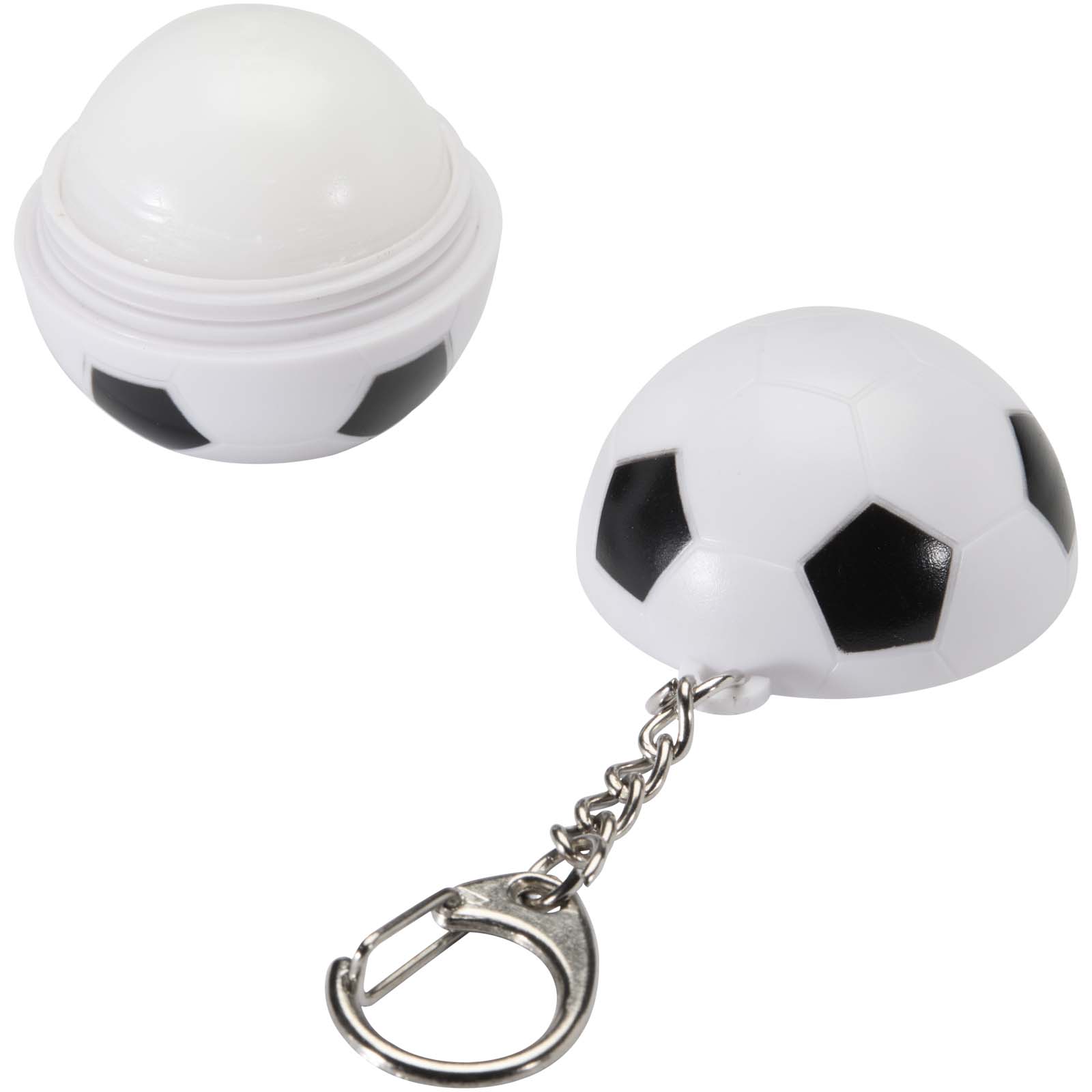 Bálsamo labial de vainilla en forma de balón de fútbol con llavero y FPS 15 Rami