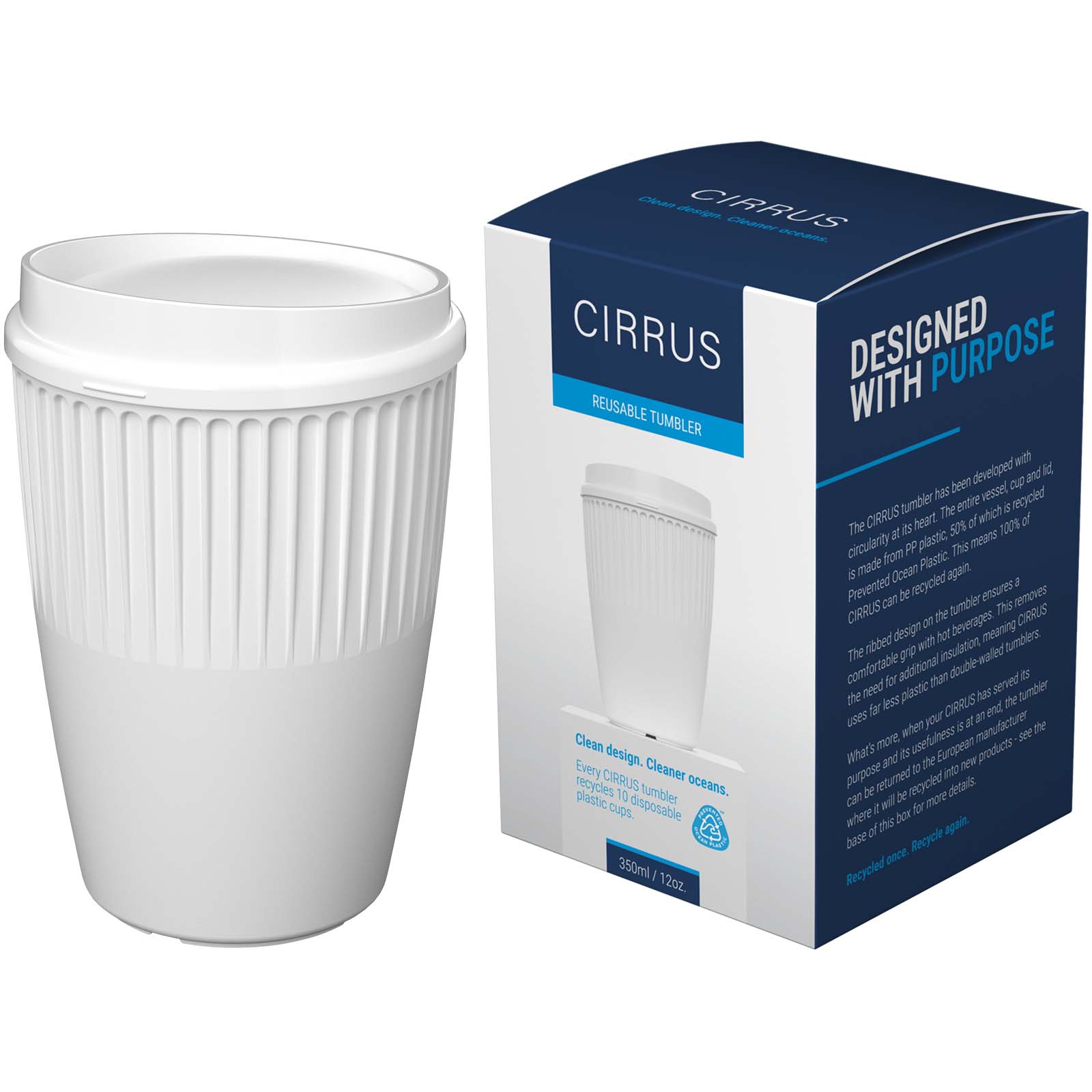 Vaso de 350 ml con tapa Cirrus POP
