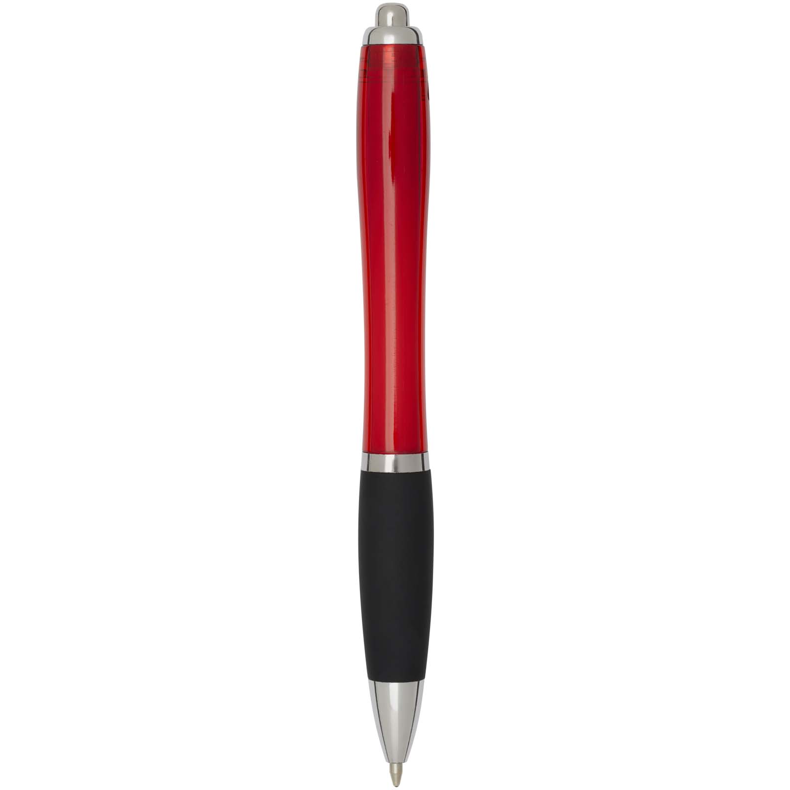 Nash RCS recycled plastic ballpoint pen with coloured barrel and black grip (black ink)