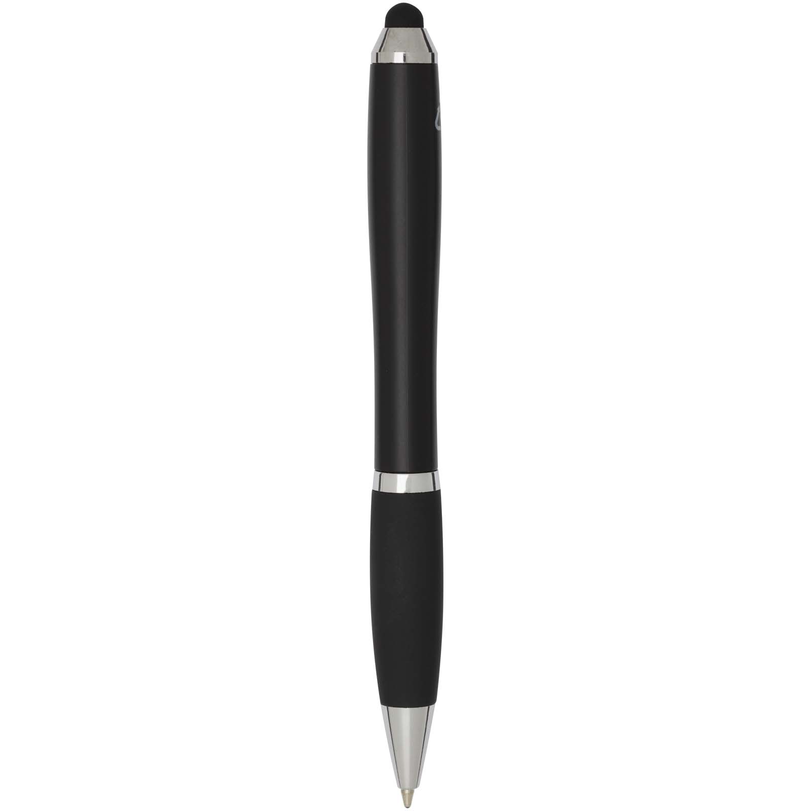 Nash RCS recycled plastic stylus ballpoint pen with coloured barrel and black grip (blue ink)