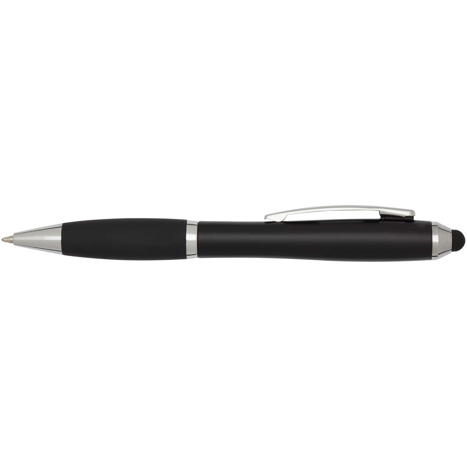 Nash RCS recycled plastic stylus ballpoint pen with coloured barrel and black grip (blue ink)