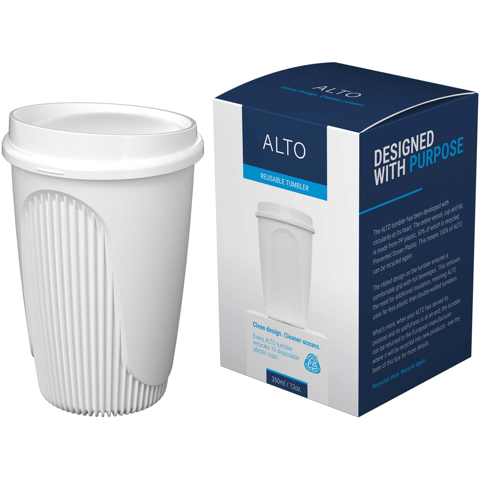 350ml glass with lid Alto POP