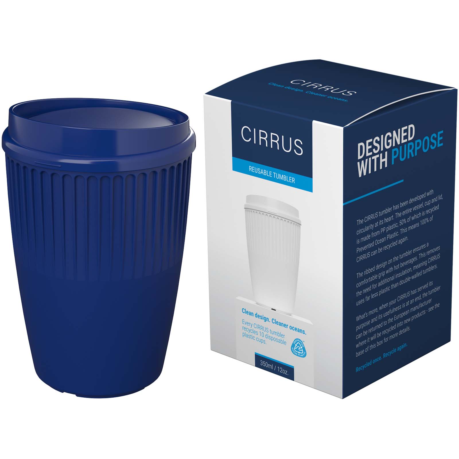 Vaso de 350 ml con tapa Cirrus POP