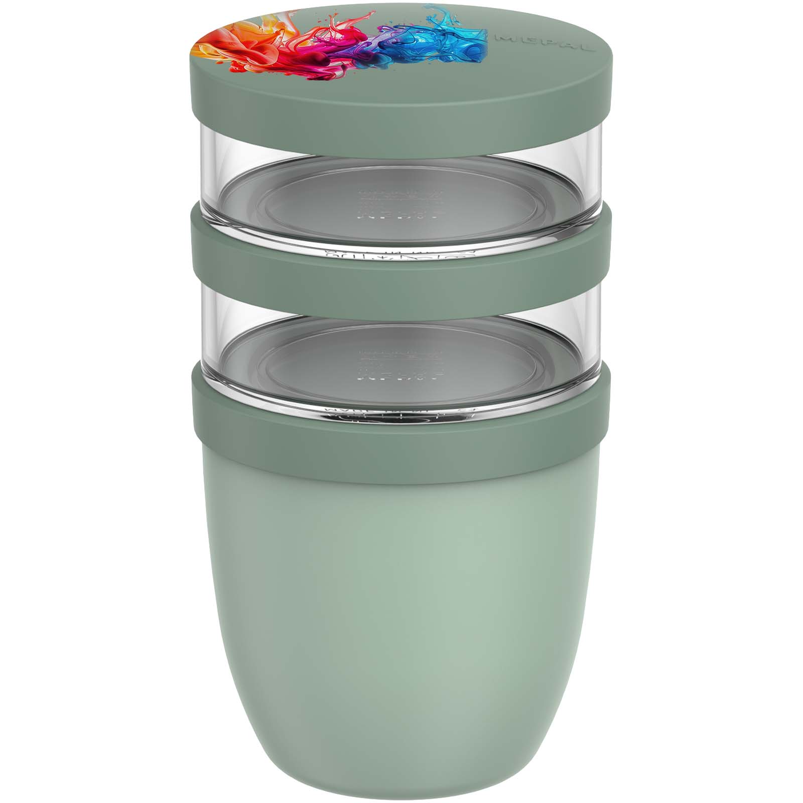 Fiambrera con aislamiento con 3 piezas de 500 ml + 2 × 200 ml Mepal Ellipse