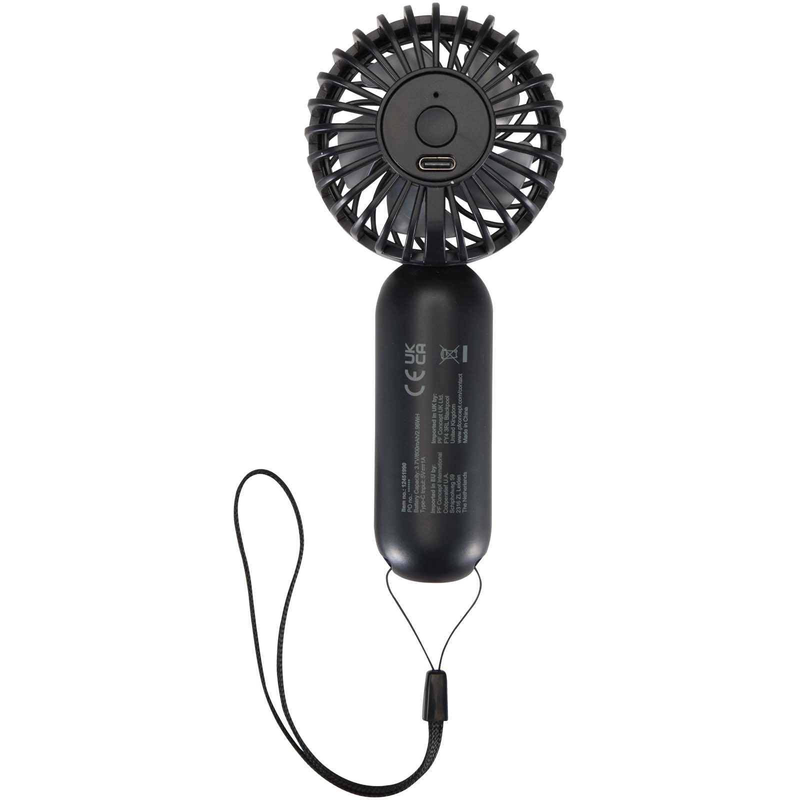 Ventilador portátil de plástico reciclado Aervia
