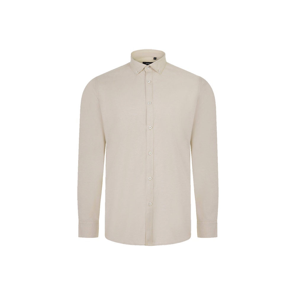 VL PRITHVI MAN. Men's Oxford shirt (180 g/m²) in cotton (50%), polyester (45%) and elastane (5%)