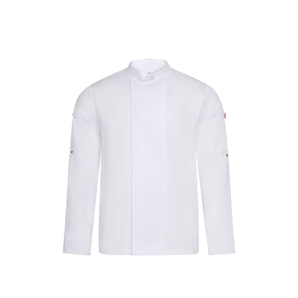 VL AGNI. Unisex kitchen jacket (190 g/m²) in cotton (35%) and recycled polyester (65%)