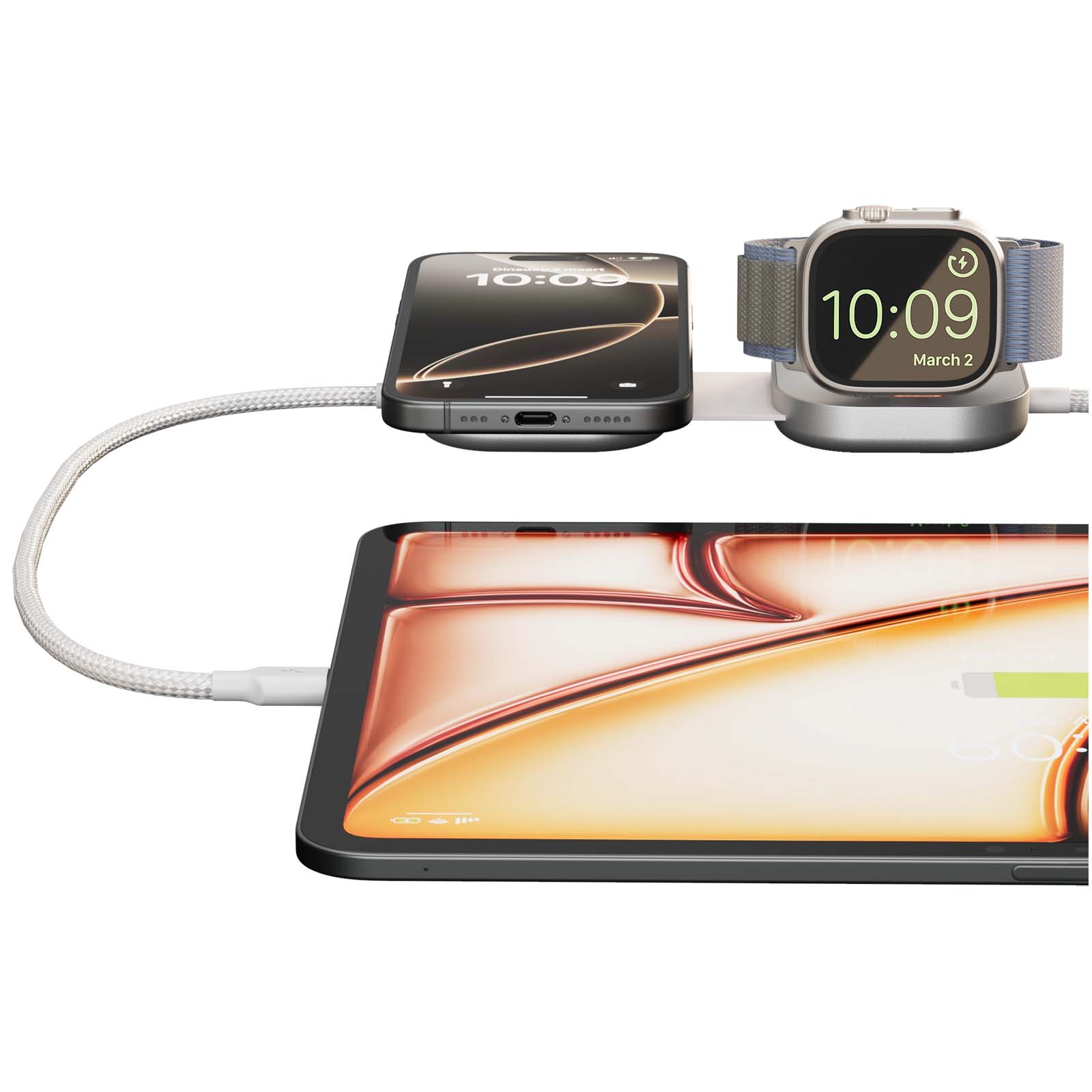 Cable de carga USB-C 3 en 1 de 140 W Zens Pro 3