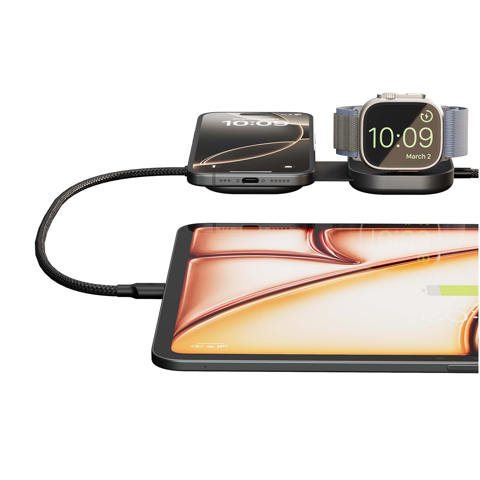 Cable de carga USB-C 3 en 1 de 140 W Zens Pro 3