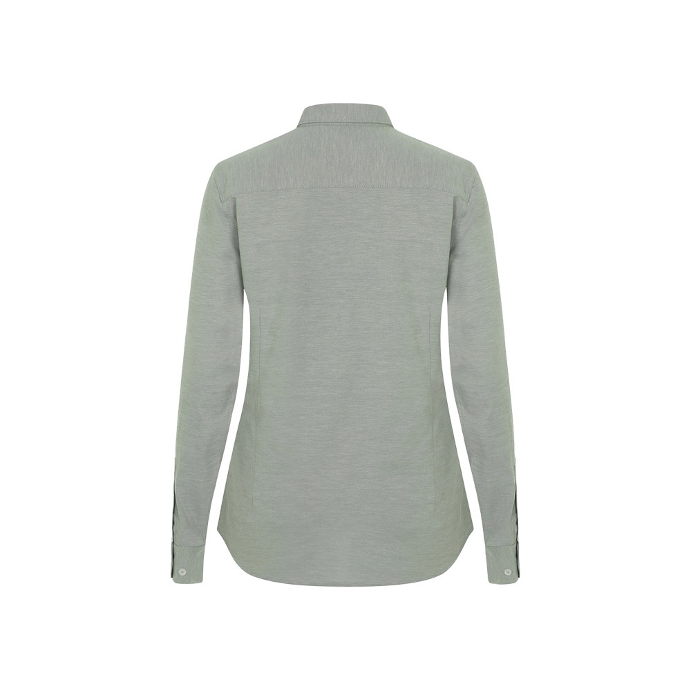 VL PRITHVI WOMEN. Camisa Oxford (180 g/m²) para mujer, fabricada en algodón (50 %), poliéster (45 %) y elastano (5 %)