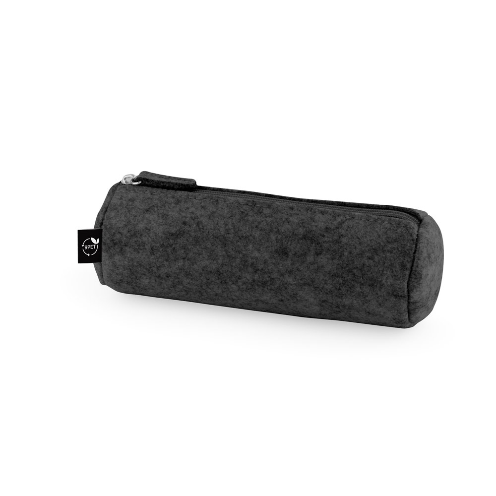 NOMAD. Estuche multiusos en fieltro reciclado (100% rPET) con regla, lápices, goma y sacapuntas