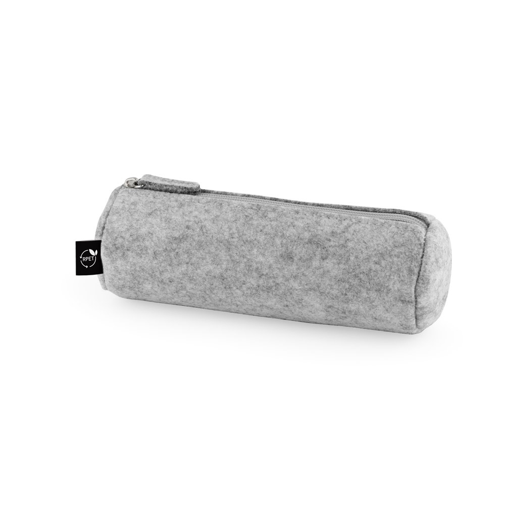 NOMAD. Estuche multiusos en fieltro reciclado (100% rPET) con regla, lápices, goma y sacapuntas