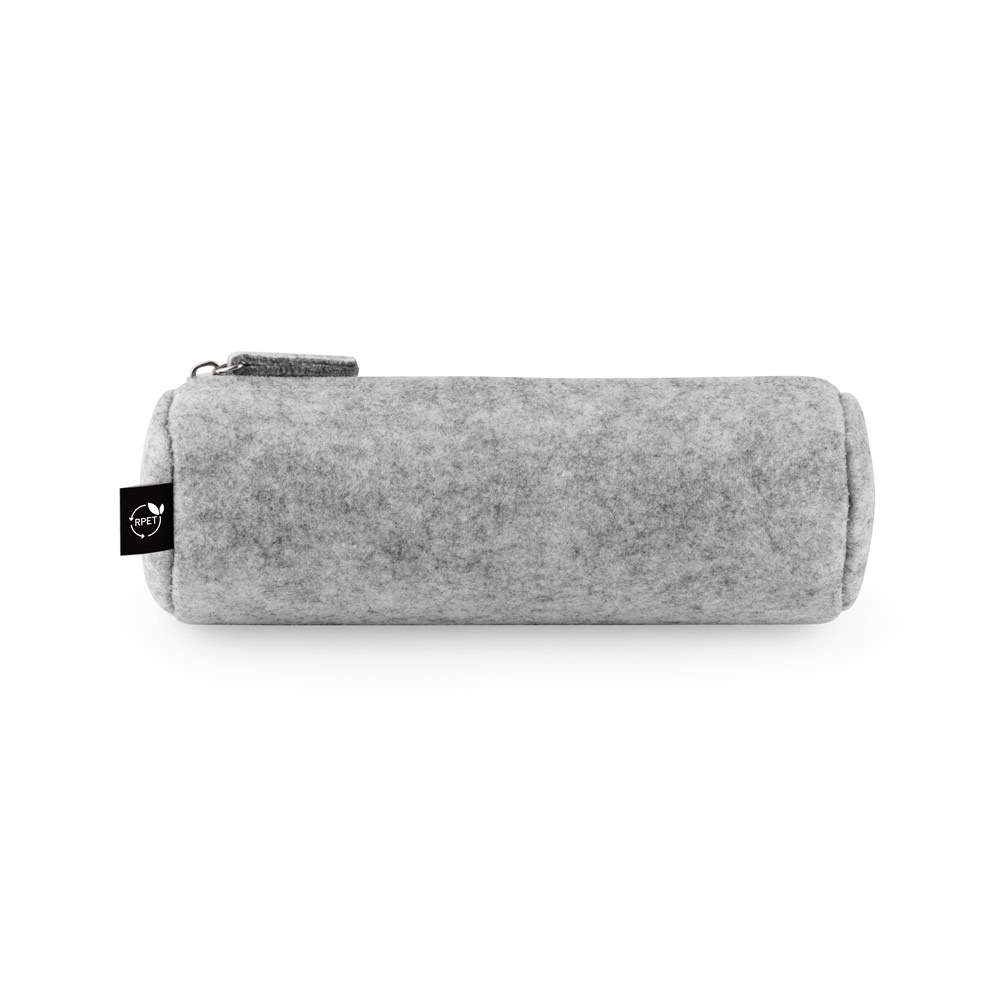 NOMAD. Estuche multiusos en fieltro reciclado (100% rPET) con regla, lápices, goma y sacapuntas