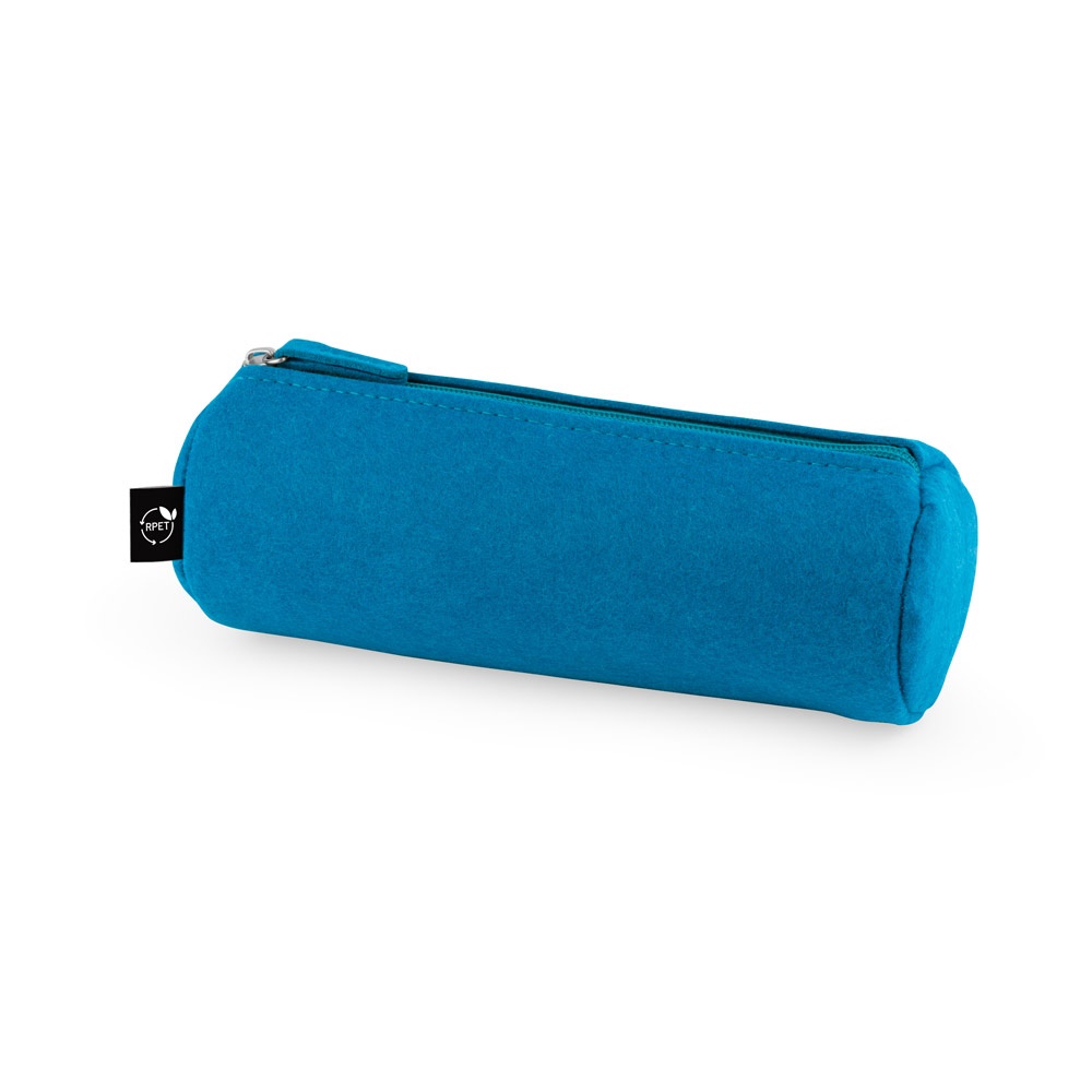 NOMAD. Estuche multiusos en fieltro reciclado (100% rPET) con regla, lápices, goma y sacapuntas