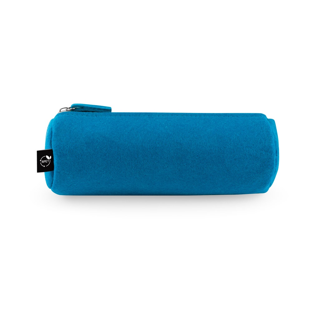 NOMAD. Estuche multiusos en fieltro reciclado (100% rPET) con regla, lápices, goma y sacapuntas