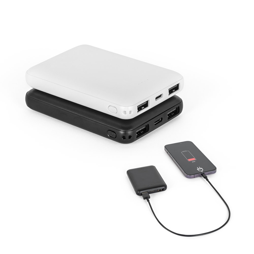 LEAKEY 5. Batería externa de 5'000 mAh en ABS reciclado (100% rABS)