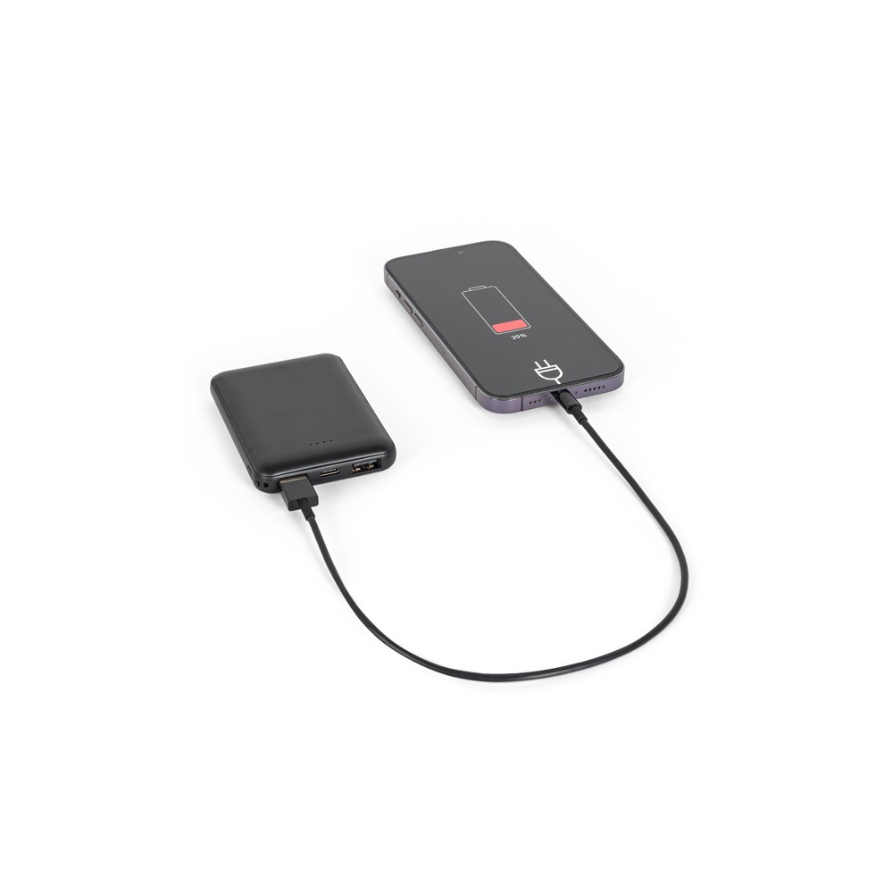 LEAKEY 5. Batería externa de 5'000 mAh en ABS reciclado (100% rABS)