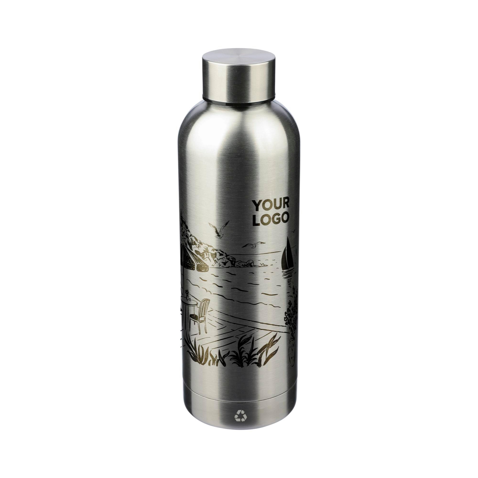Botella de acero inox. reciclado Isaiah 500 ml