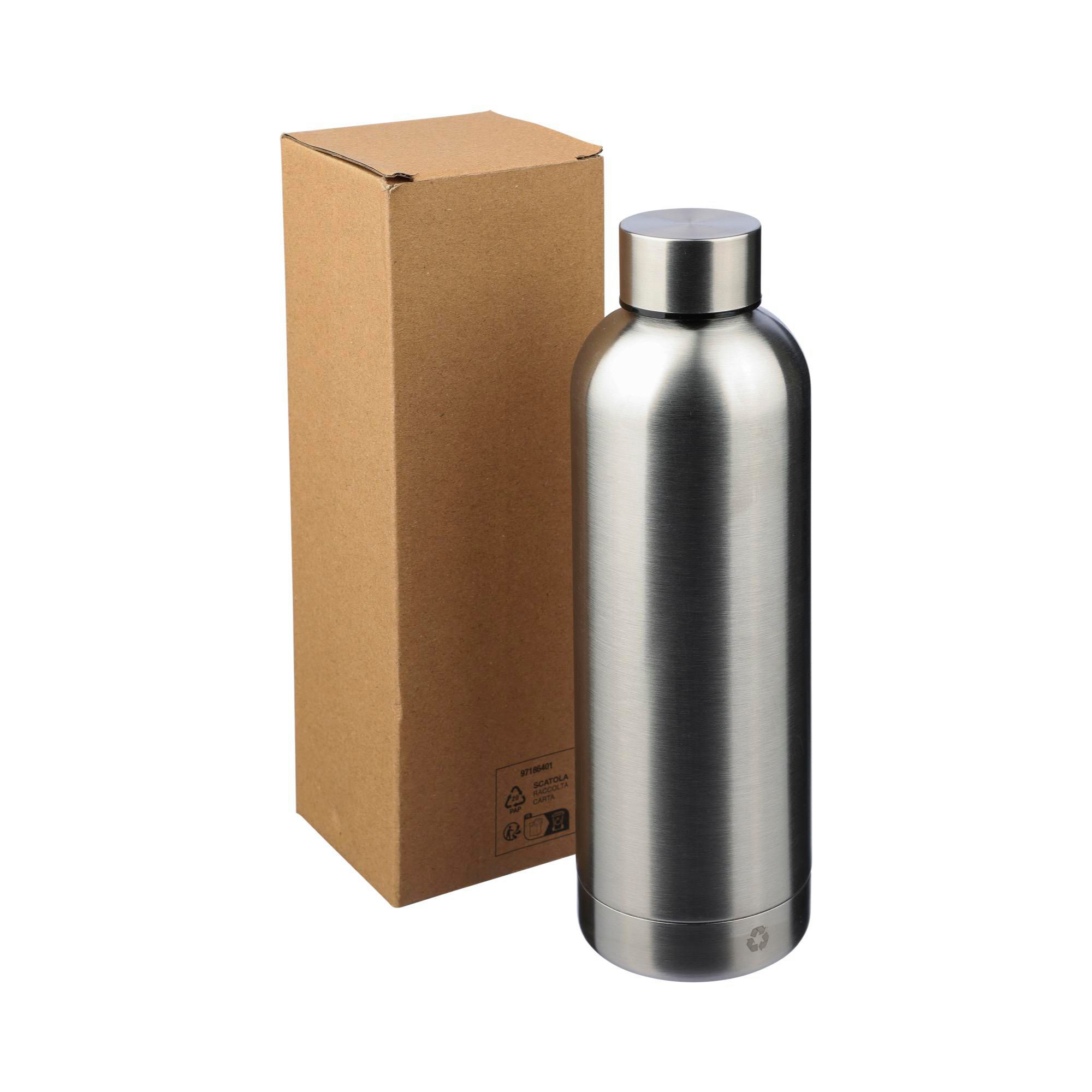 Botella de acero inox. reciclado Isaiah 500 ml