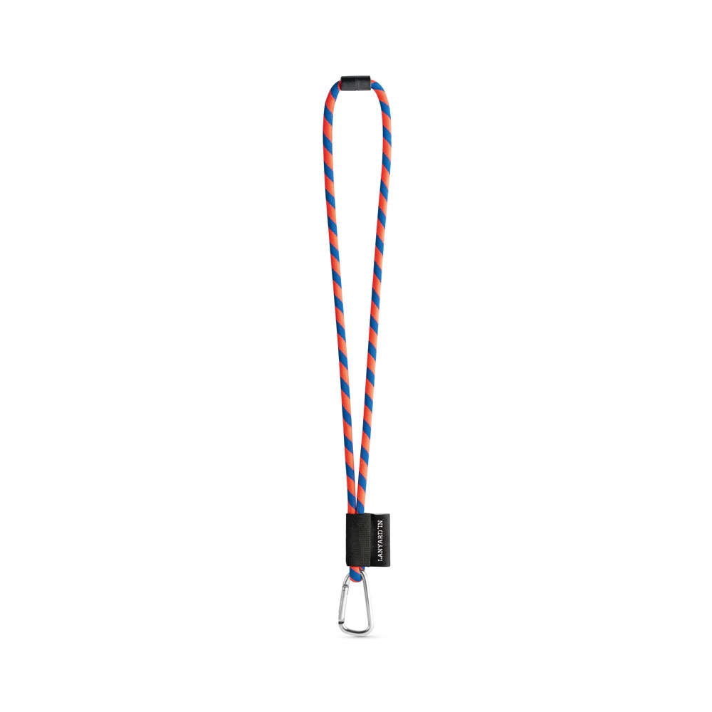 SET Lanyard TUBE Long (Ø 7 mm) con mosquetón en forma de D de 55 mm y cierre de seguridad de Ø 7 mm