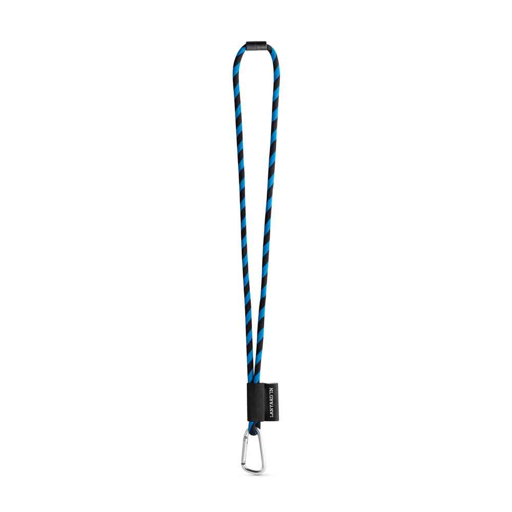 SET Lanyard TUBE Long (Ø 7 mm) con mosquetón en forma de D de 55 mm y cierre de seguridad de Ø 7 mm