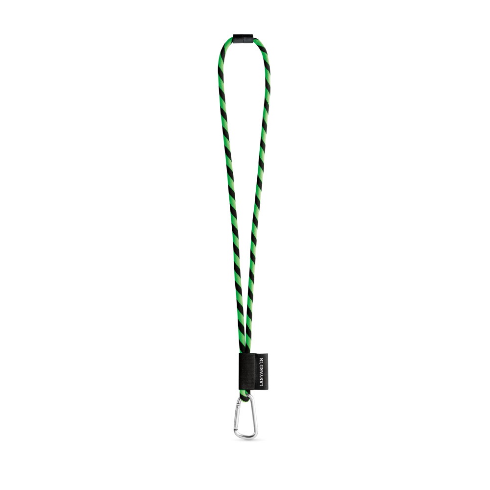 SET Lanyard TUBE Long (Ø 7 mm) con mosquetón en forma de D de 55 mm y cierre de seguridad de Ø 7 mm