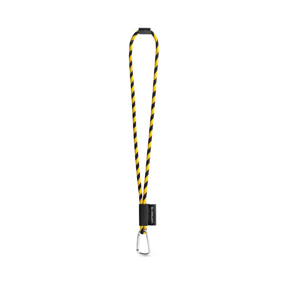 SET Lanyard TUBE Long (Ø 7 mm) con mosquetón en forma de D de 55 mm y cierre de seguridad de Ø 7 mm