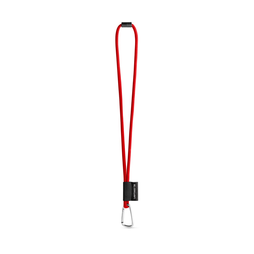 SET Lanyard TUBE Long (Ø 7 mm) con mosquetón en forma de D de 55 mm y cierre de seguridad de Ø 7 mm