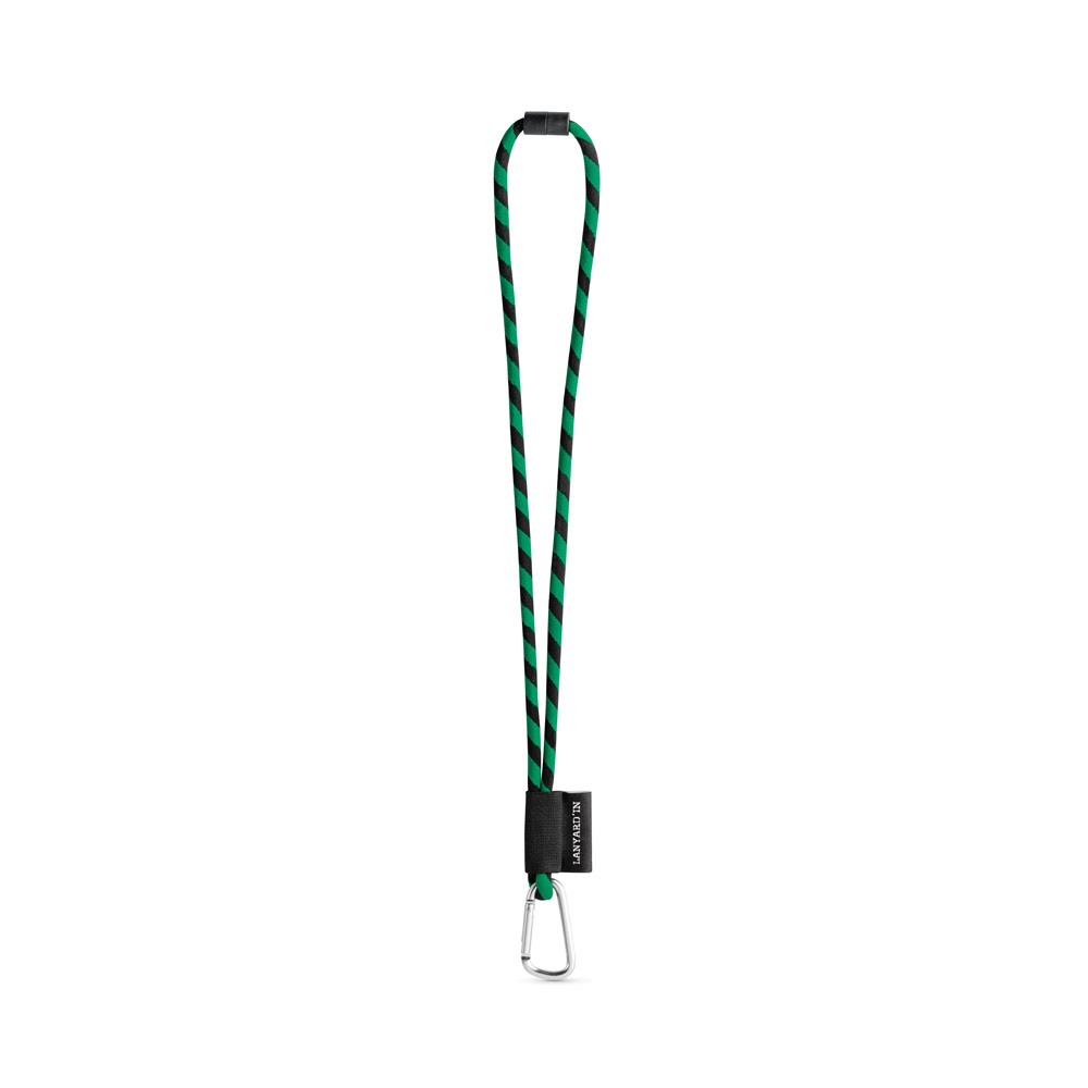 SET Lanyard TUBE Long (Ø 7 mm) con mosquetón en forma de D de 55 mm y cierre de seguridad de Ø 7 mm