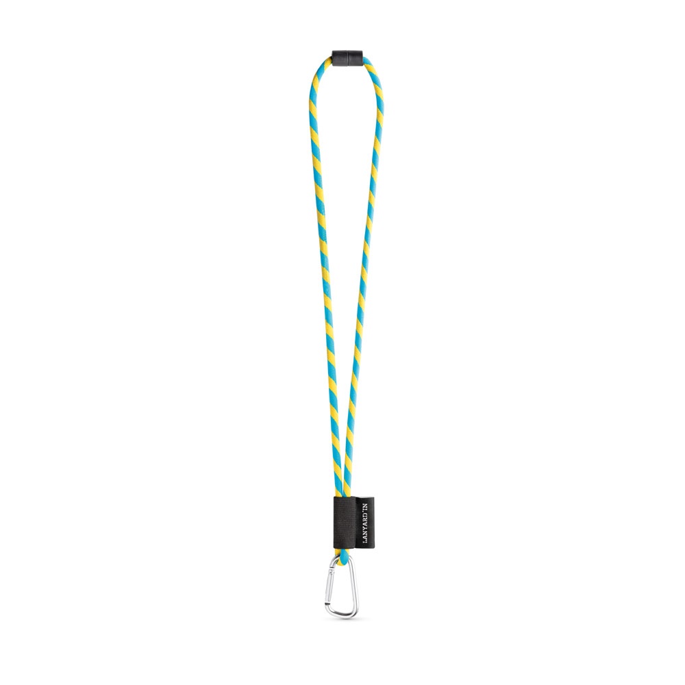 SET Lanyard TUBE Long (Ø 7 mm) con mosquetón en forma de D de 55 mm y cierre de seguridad de Ø 7 mm