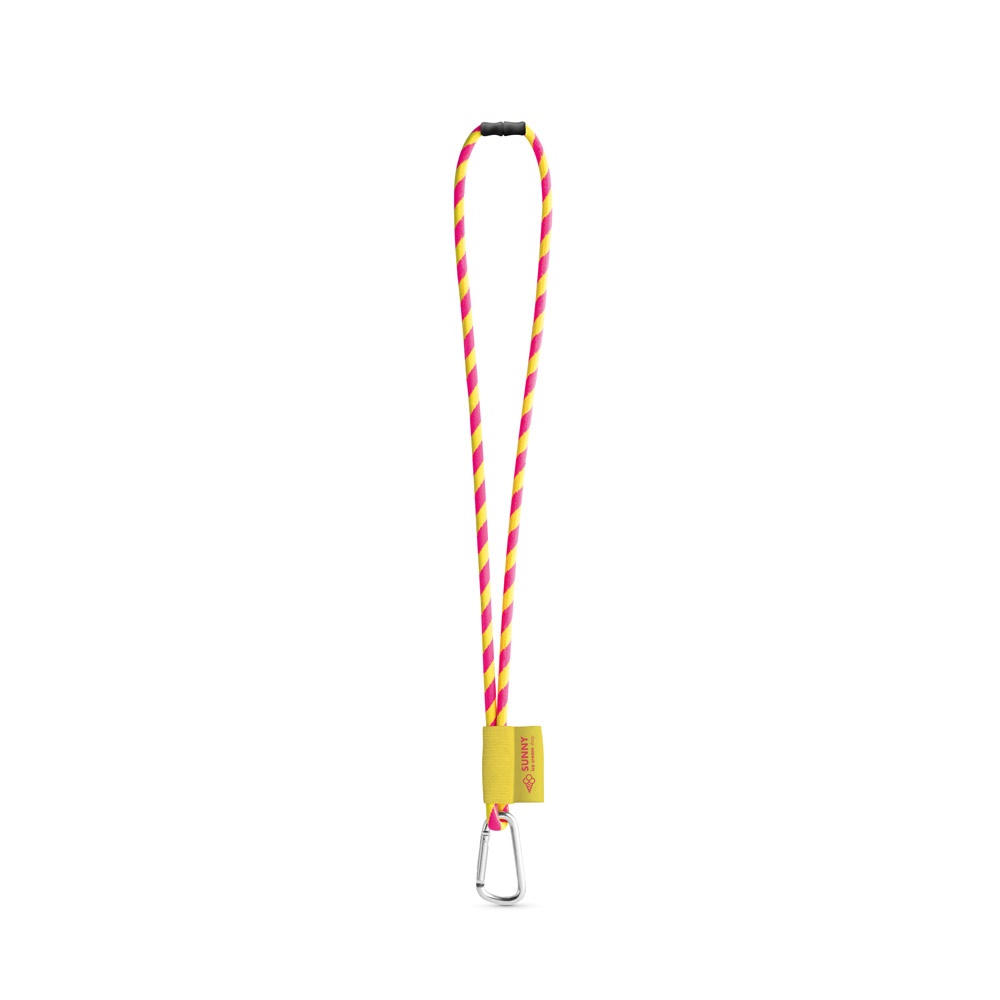 SET Lanyard TUBE Long (Ø 7 mm) con mosquetón en forma de D de 55 mm y cierre de seguridad de Ø 7 mm