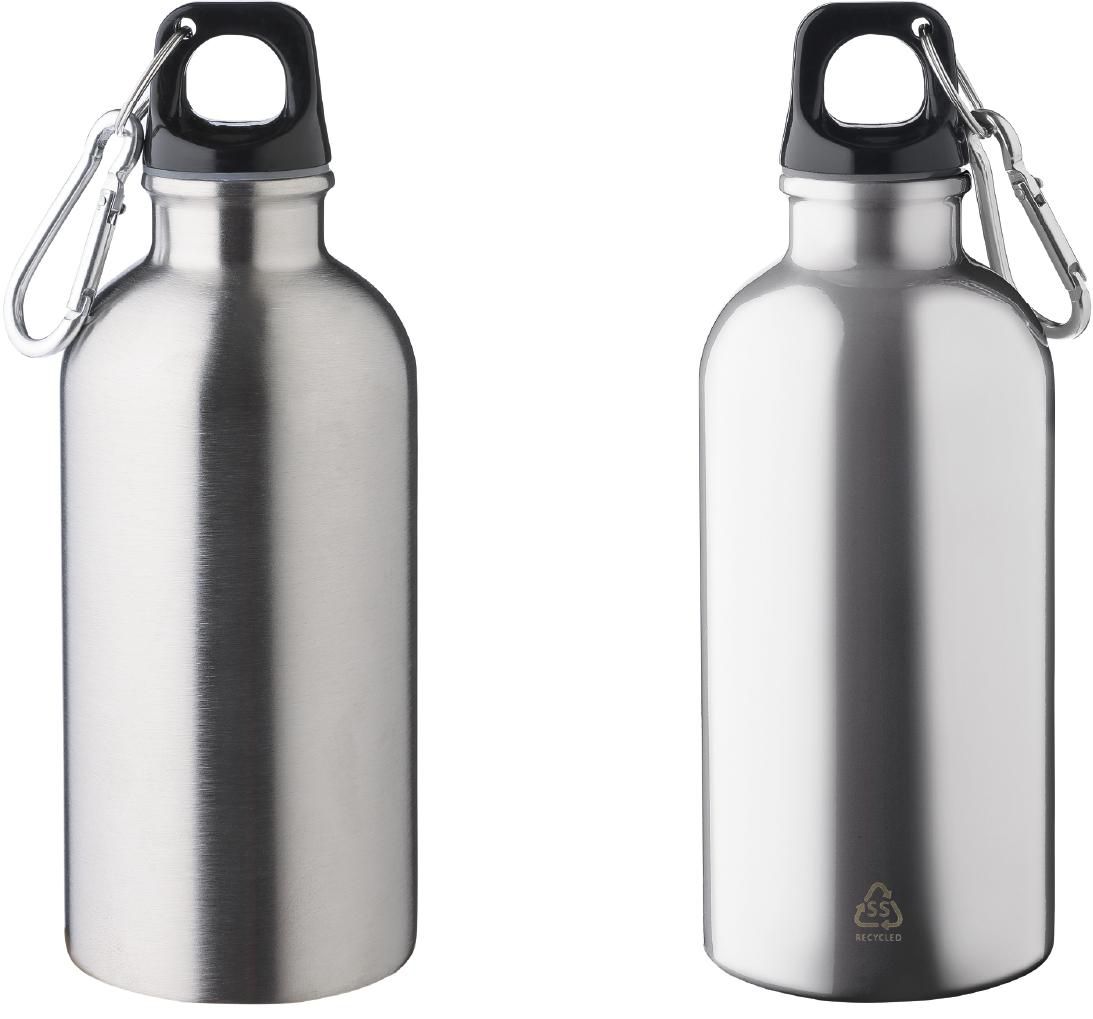 Recycled stainless steel single walled bottle (400 ml) Sable