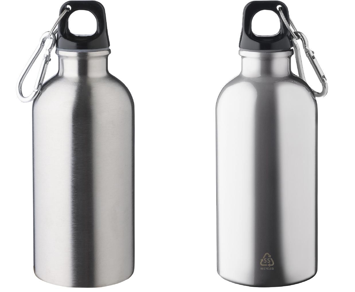 Recycled stainless steel single walled bottle (400 ml) Sable