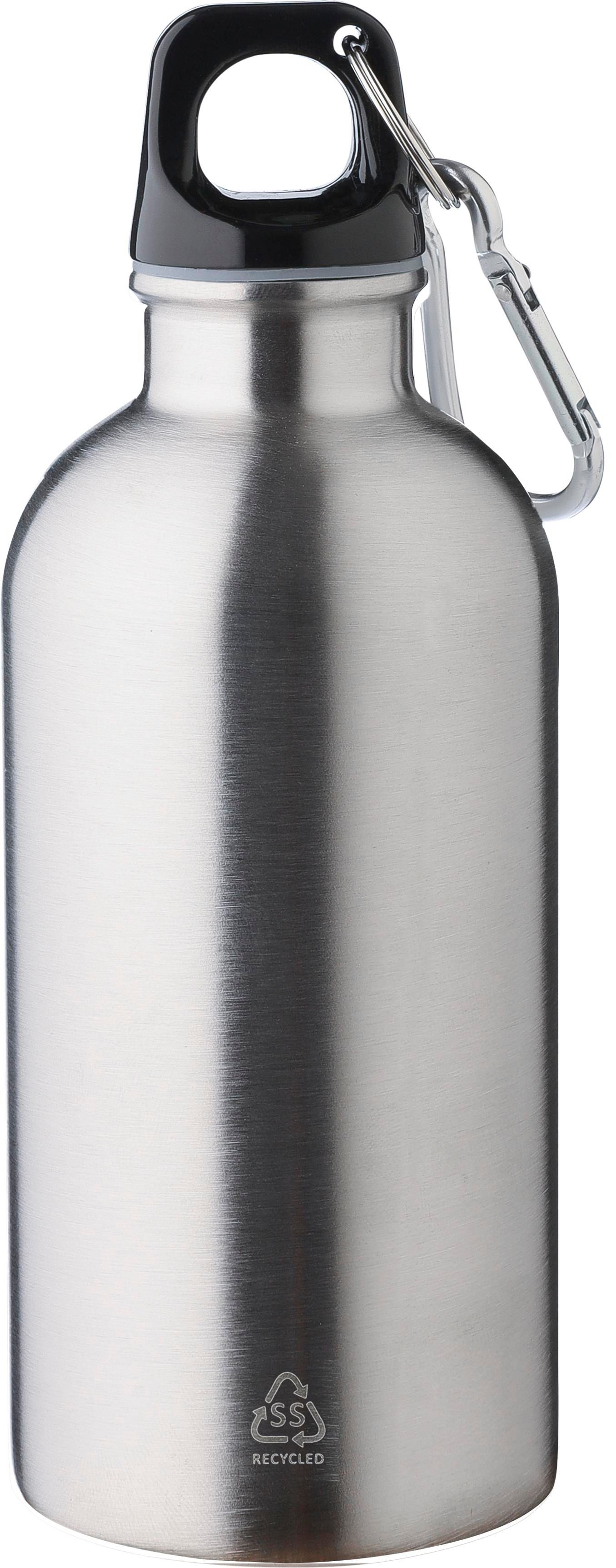 Recycled stainless steel single walled bottle (400 ml) Sable