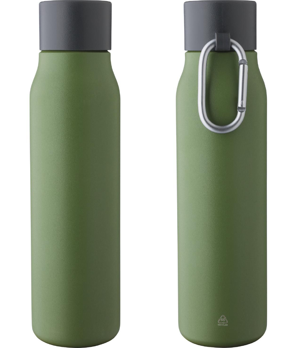 Recycled stainless steel double-walled drinking bottle (600 ml) Cassian
