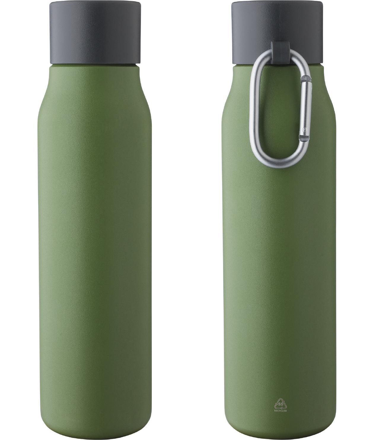 Recycled stainless steel double-walled drinking bottle (600 ml) Cassian