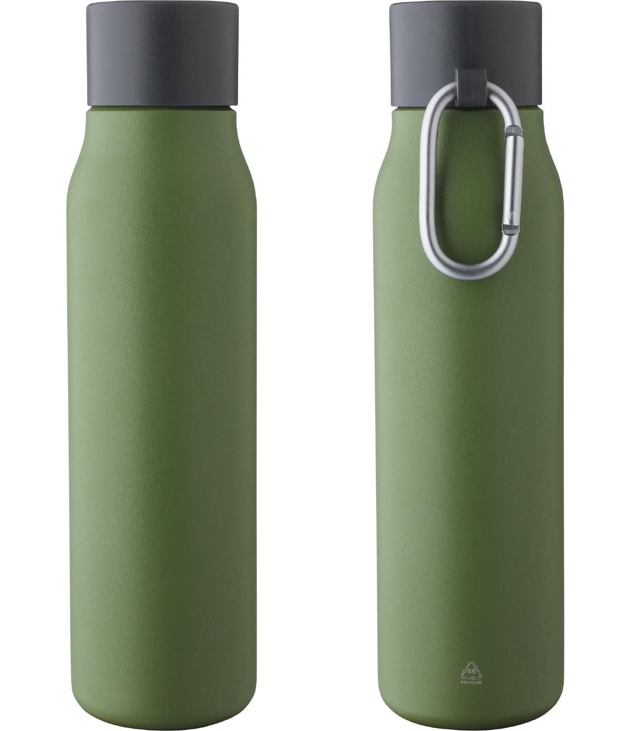 Recycled stainless steel double-walled drinking bottle (600 ml) Cassian