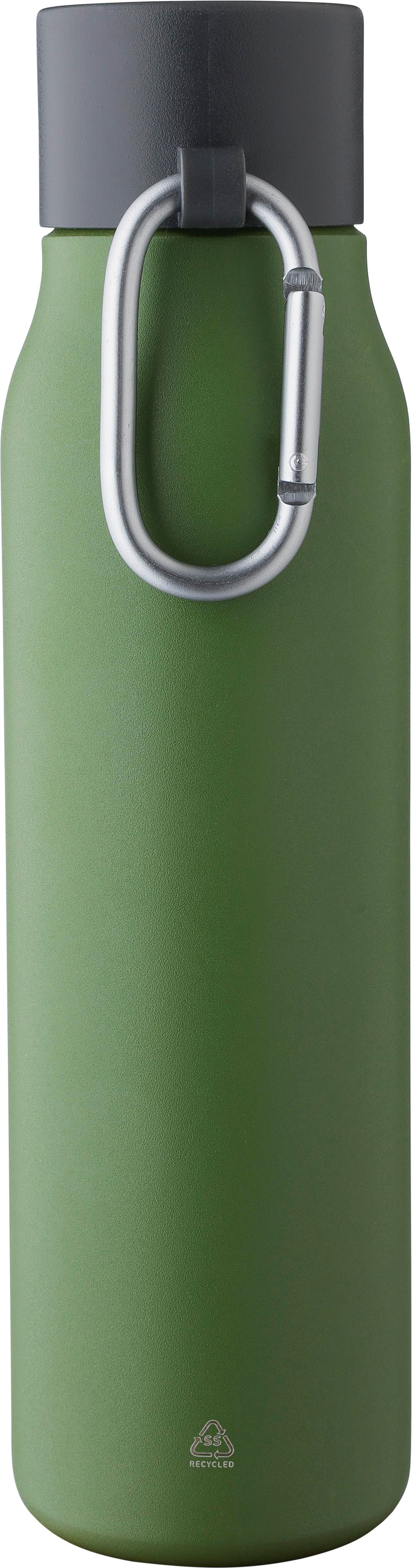 Recycled stainless steel double-walled drinking bottle (600 ml) Cassian