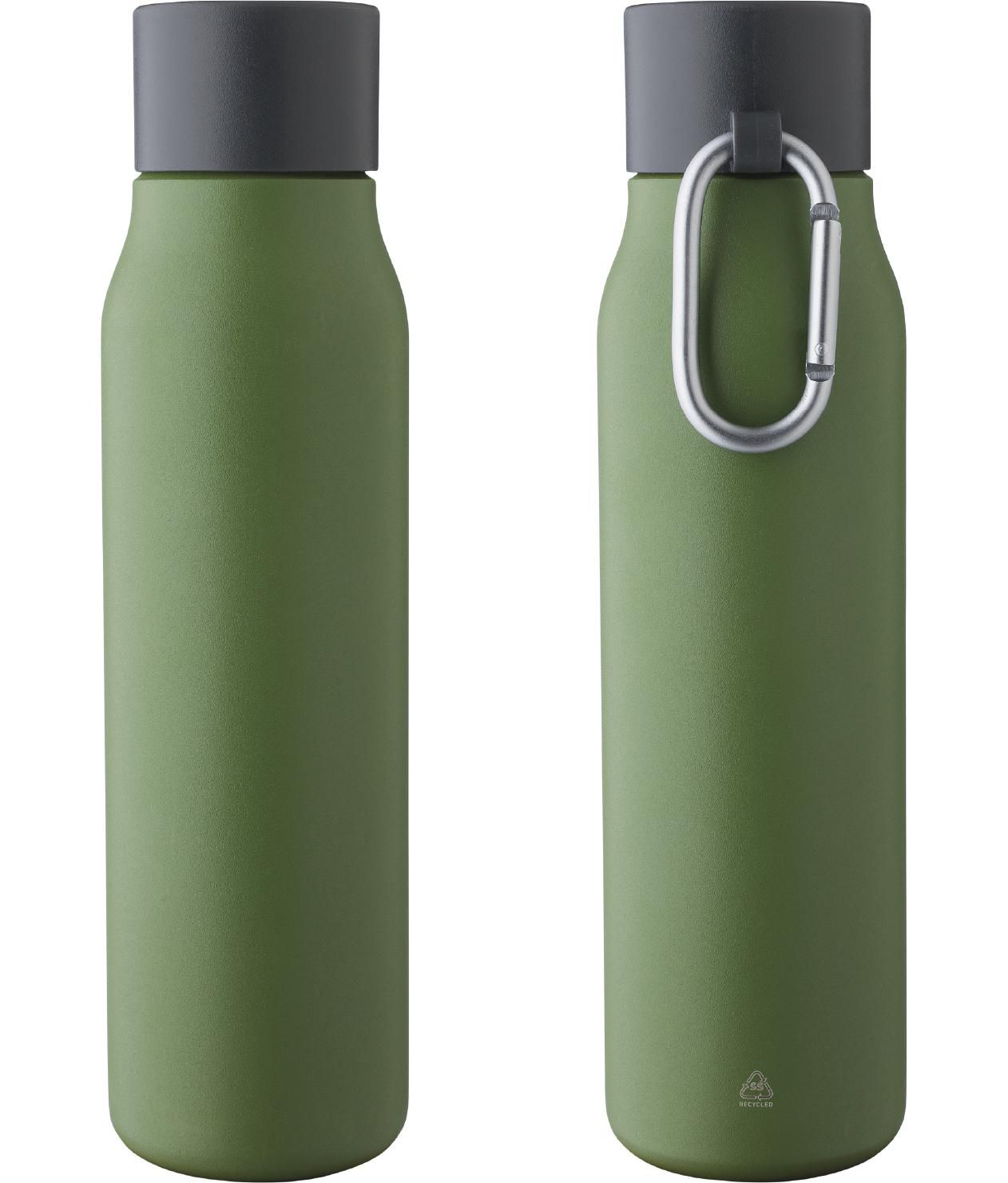 Recycled stainless steel double-walled drinking bottle (600 ml) Cassian