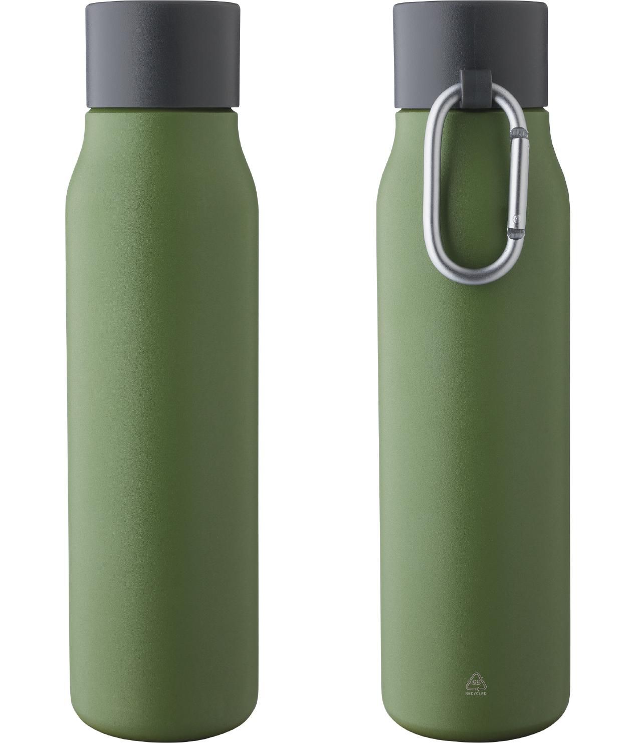 Recycled stainless steel double-walled drinking bottle (600 ml) Cassian
