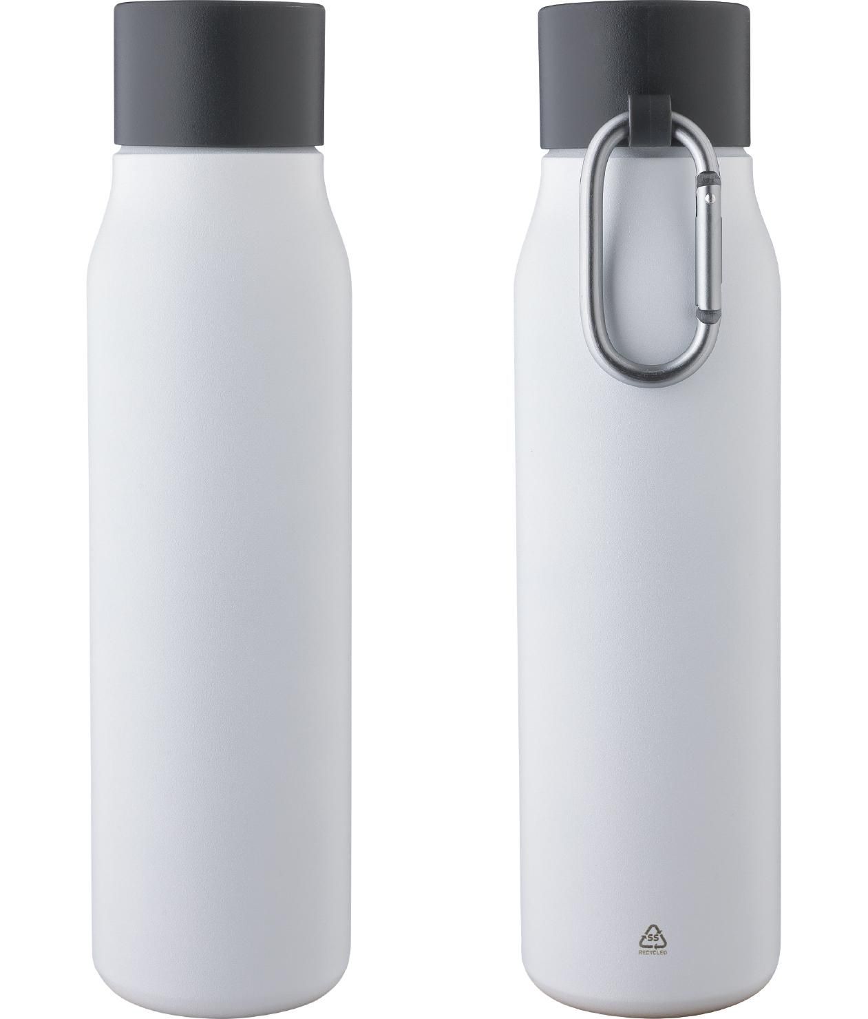 Recycled stainless steel double-walled drinking bottle (600 ml) Cassian