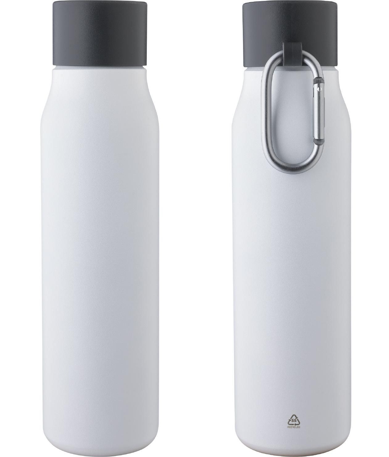 Recycled stainless steel double-walled drinking bottle (600 ml) Cassian